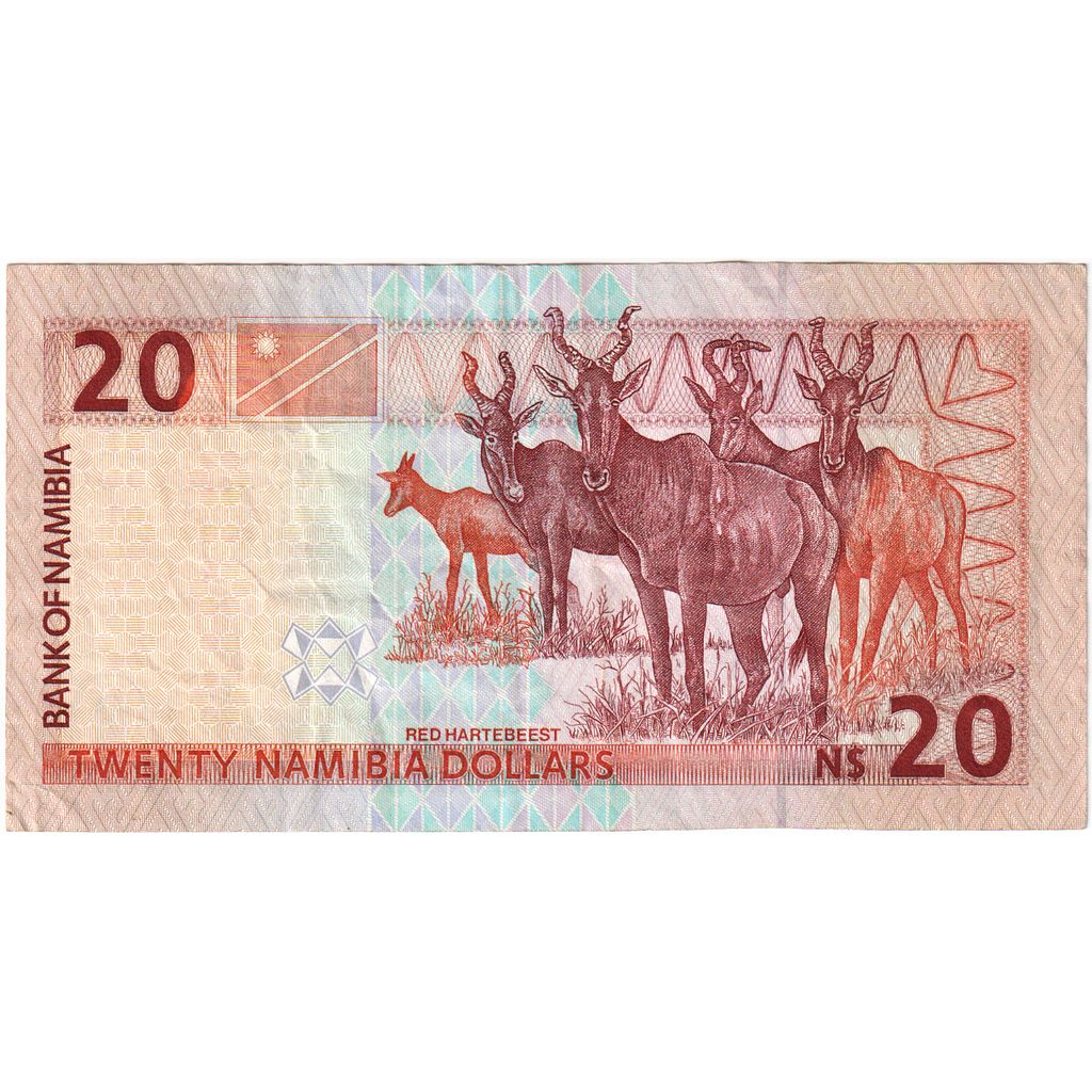 Namibia, 
  
  20 de dolari namibieni, 
  
  AU(55-58)