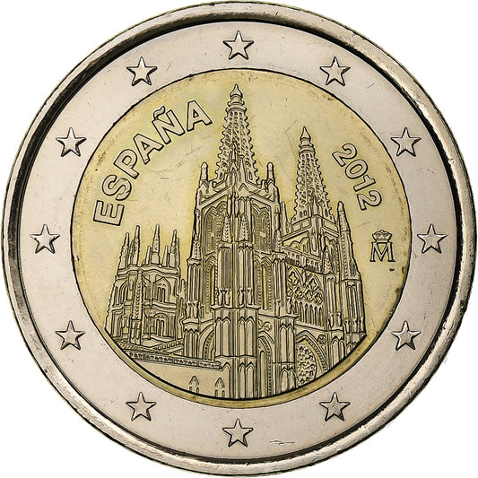 Spania, 
  
  2 euro, 
  
  Catedrala din Burgos