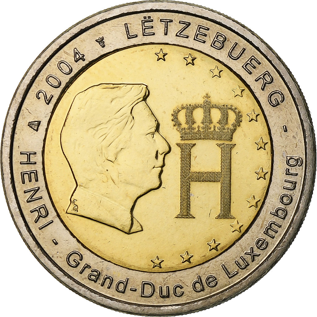 Luxemburg, 
  
  2 euro, 
  
  Monograma lui Henri I