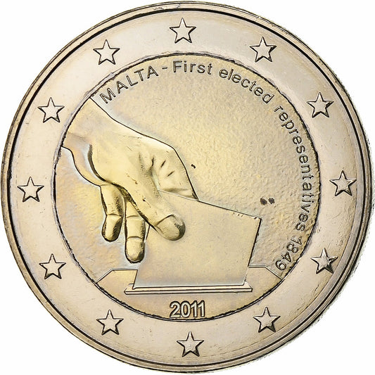 Malta, 
  
  2 euro, 
  
  Primii reprezentanți aleși