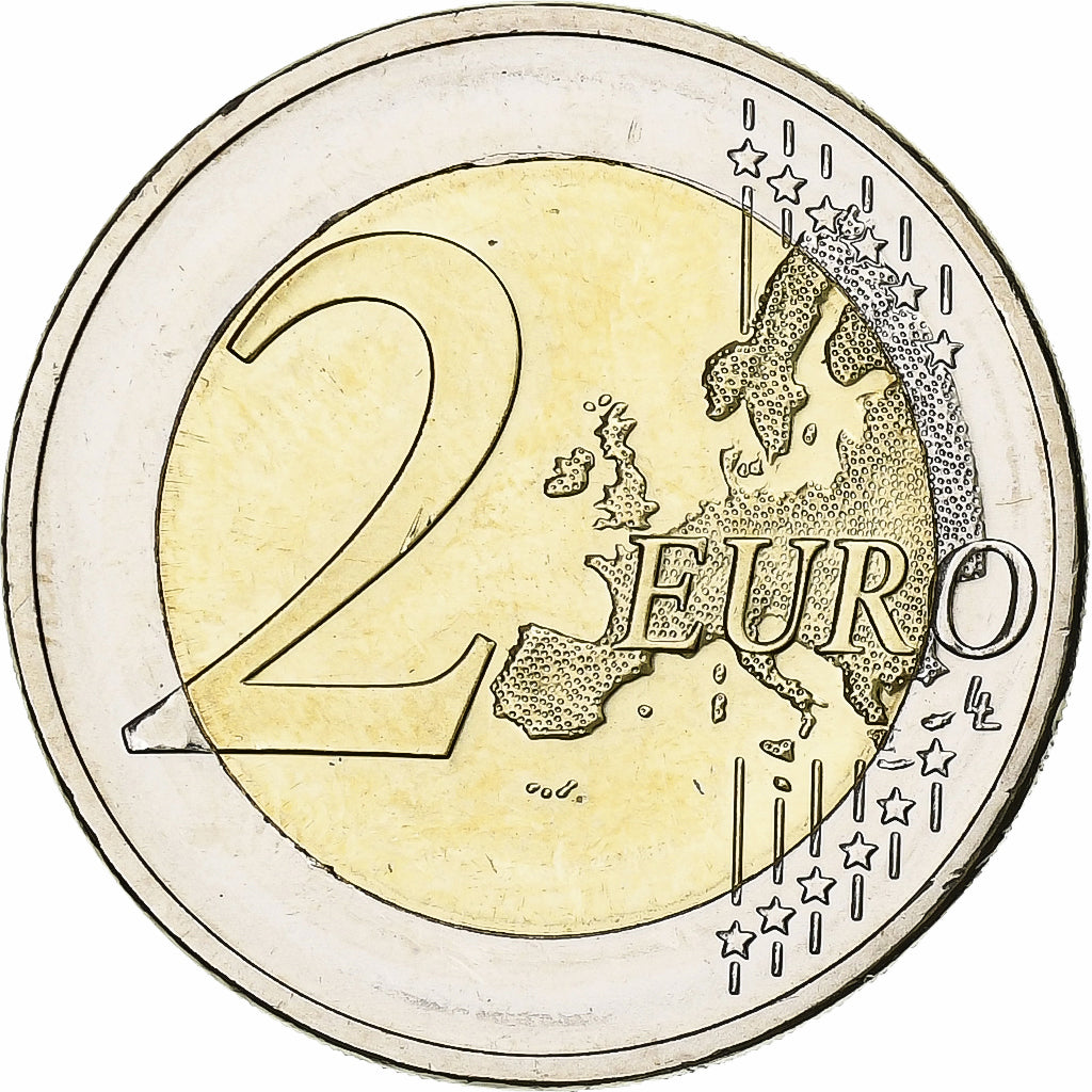 Estonia, 
  
  2 euro, 
  
  10 ani de euro numerar