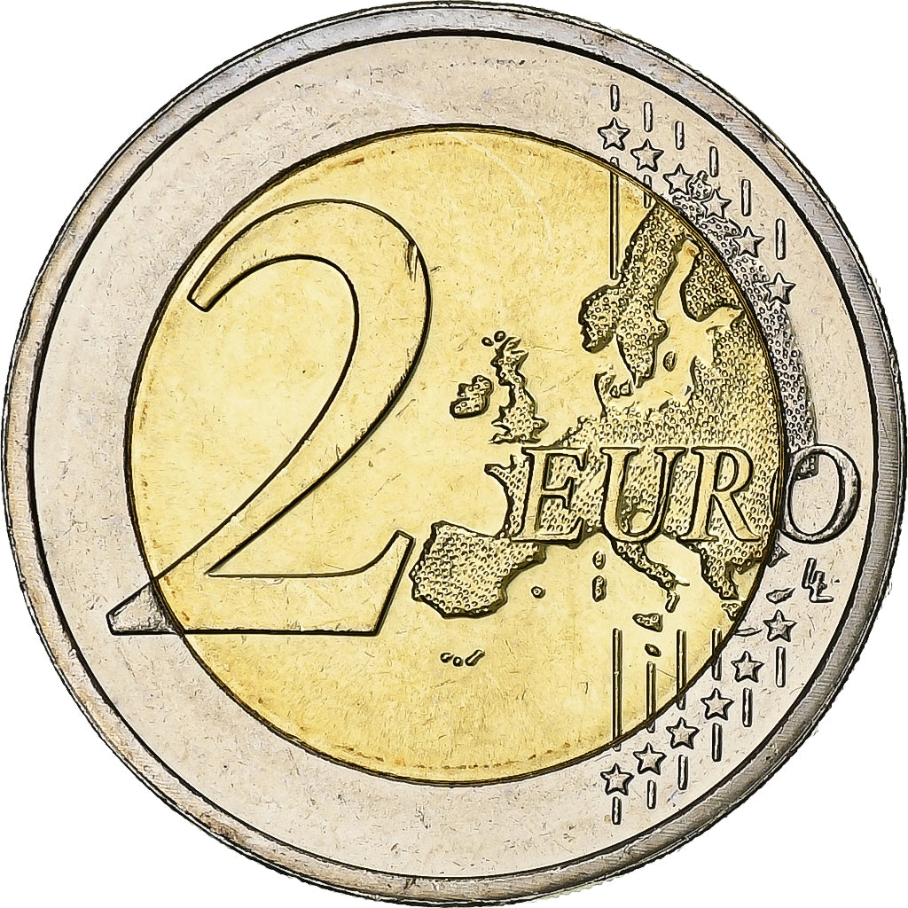 Luxemburg, 
  
  2 euro, 
  
  10 ani de euro numerar