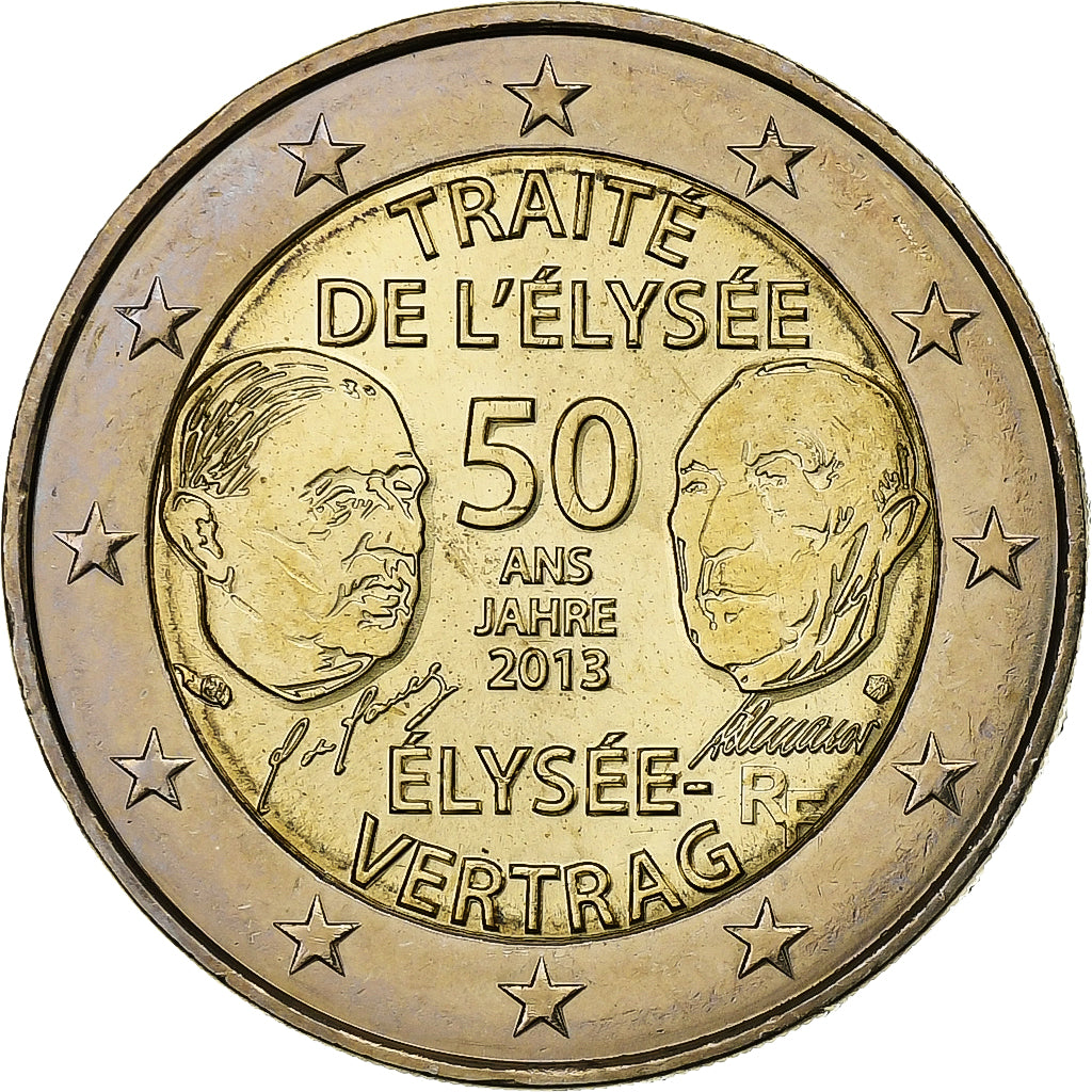 Franţa, 
  
  2 euro, 
  
  Tratatul de la Elysée