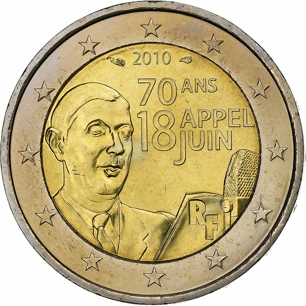 Franţa, 
  
  2 euro, 
  
  Apelul din 18 iunie