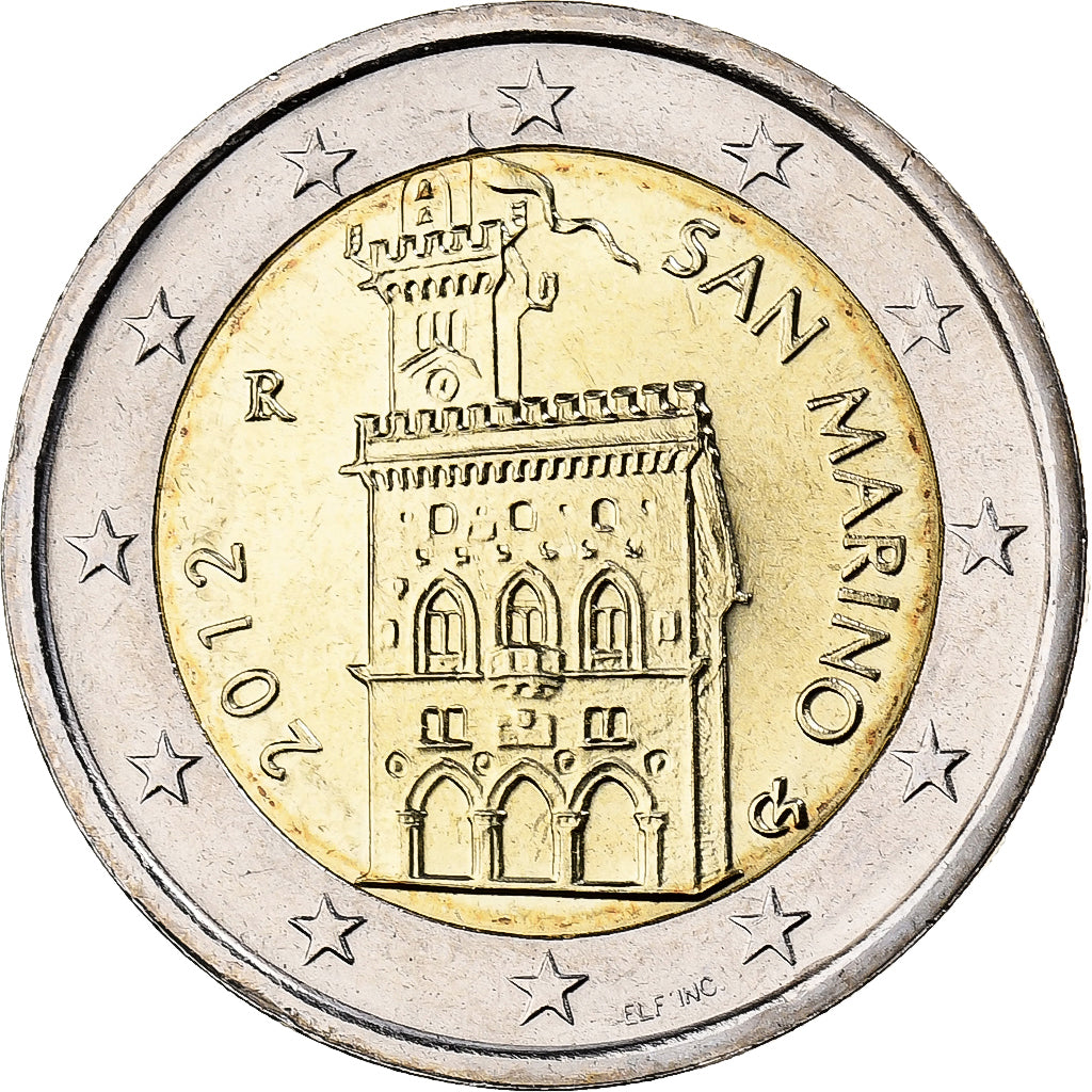 San Marino, 
  
  Palatul Public, 
  
  2 euro