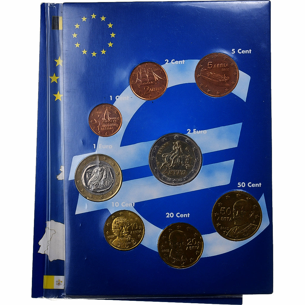 Grecia, 
  
  Set 1 ct. - 2 euro, 
  
  Set de euro