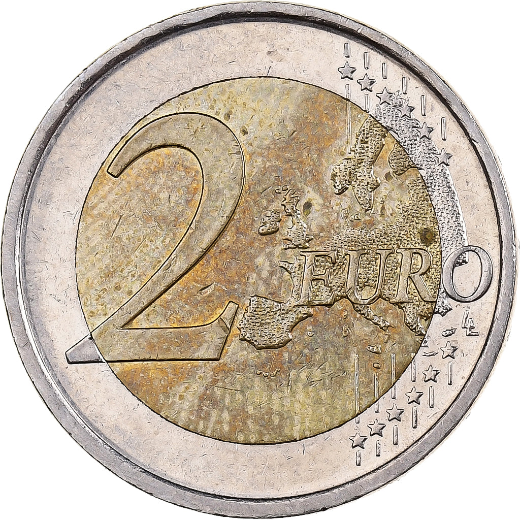 Spania, 
  
  2 euro, 
  
  10 ani de UEM