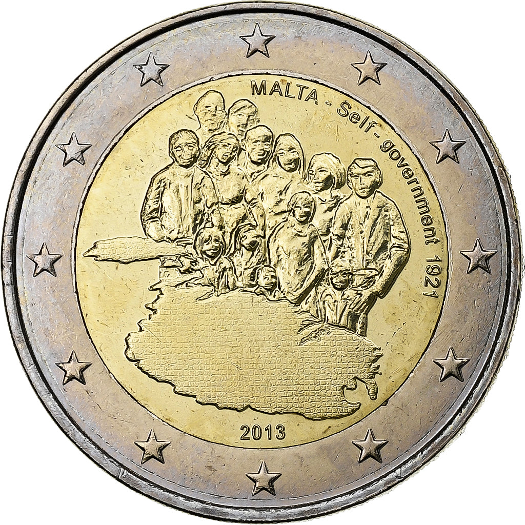 Malta, 
  
  2 euro, 
  
  Autoguvernare