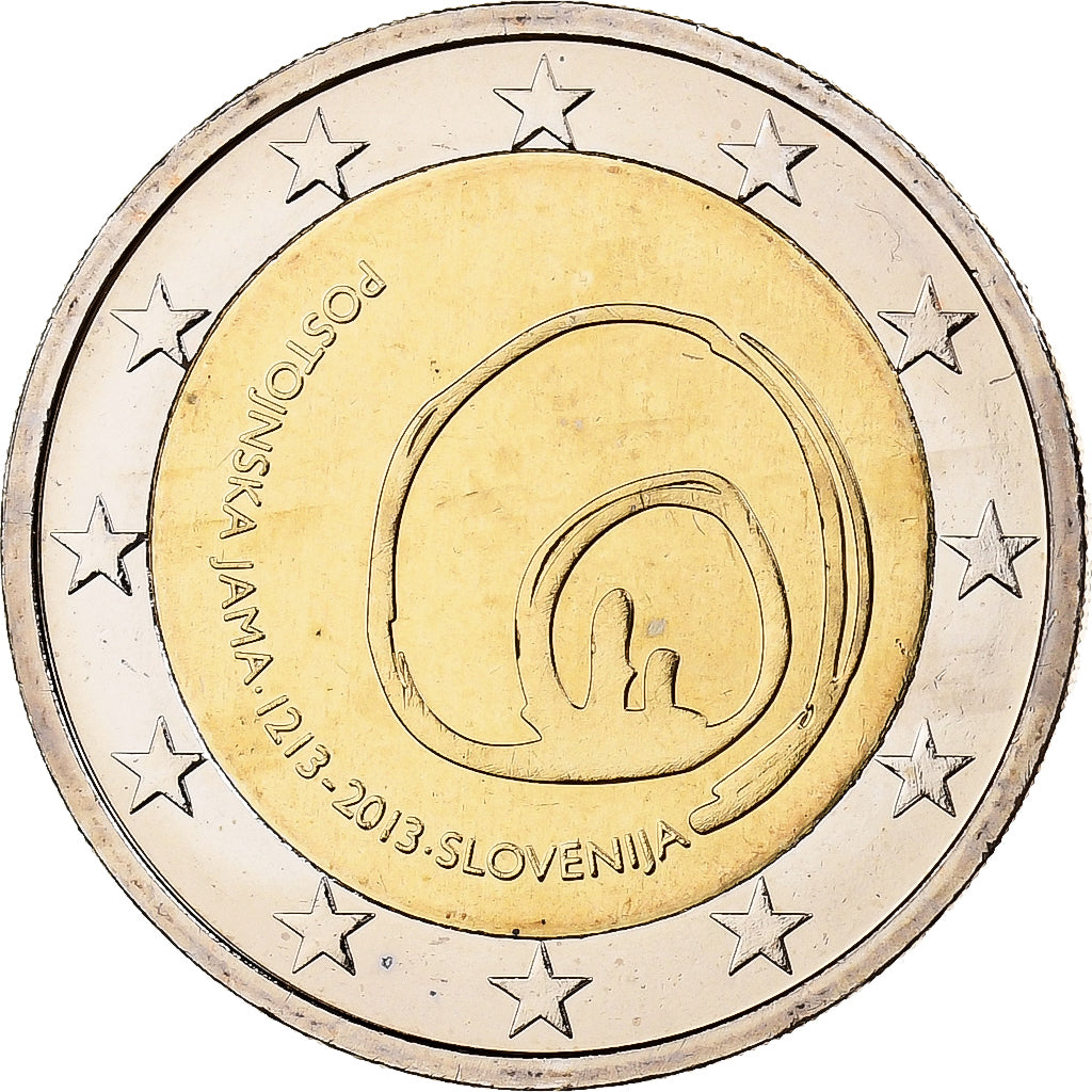 Slovenia, 
  
  2 euro, 
  
  Peștera Postojna