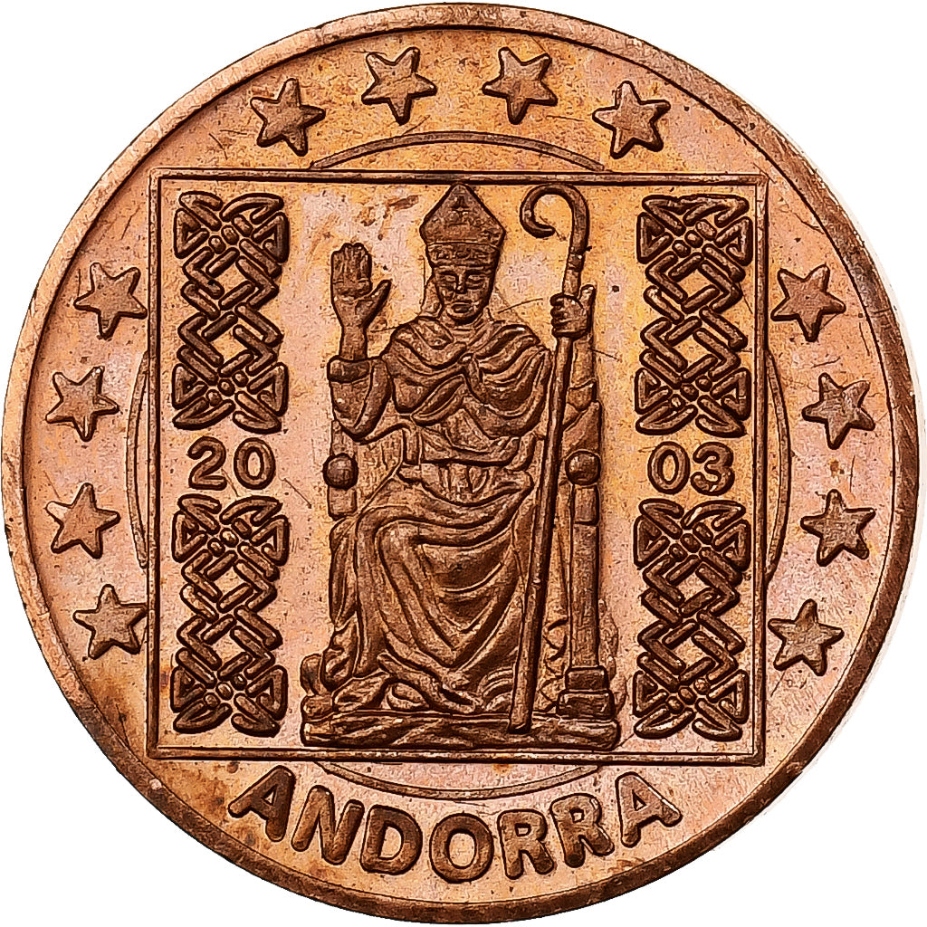 Andorra, 
  
  2 centimi, 
  
  Fantasy Trial Euro