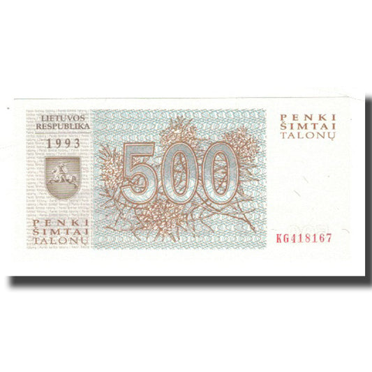 bancnota, 
  
  Lituania, 
  
  500 Talonu