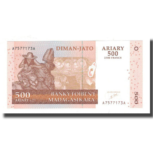 bancnota, 
  
  Madagascar, 
  
  500 Ariary