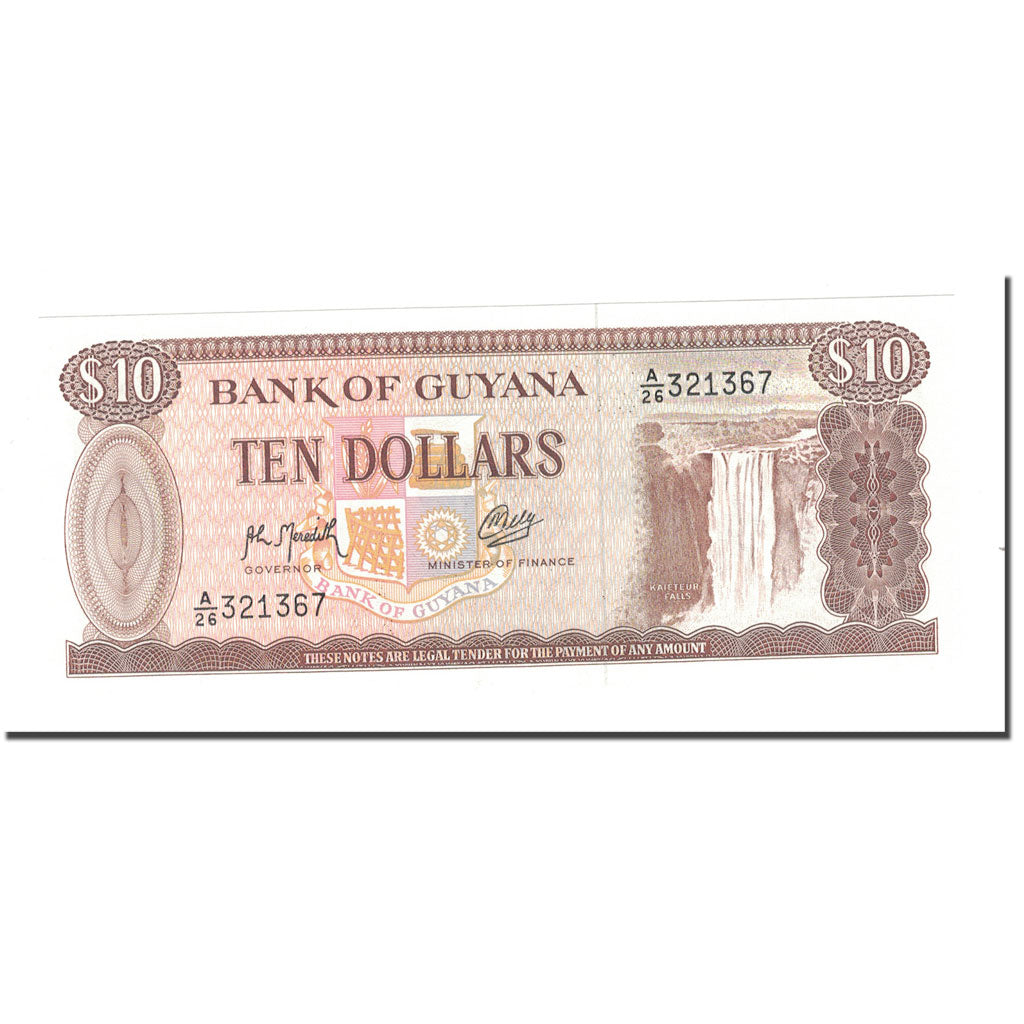 bancnota, 
  
  Guyana, 
  
  10 dolari