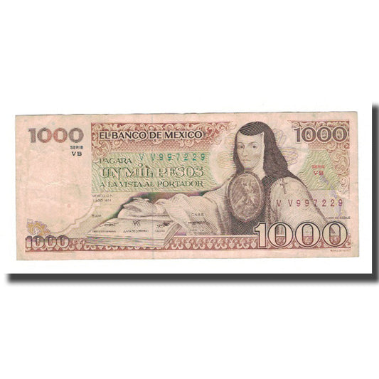 bancnota, 
  
  Mexic, 
  
  1000 de pesos