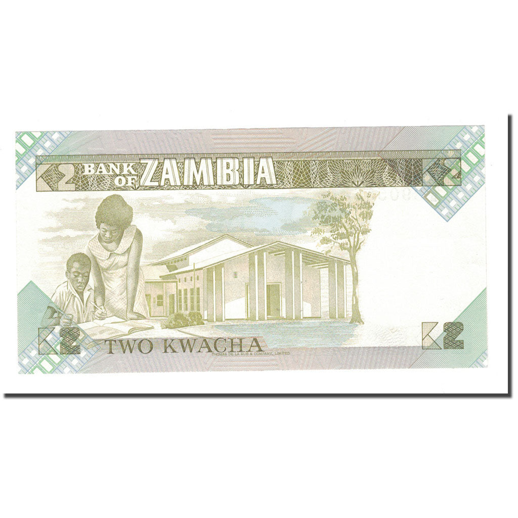 bancnota, 
  
  Zambia, 
  
  2 Kwacha