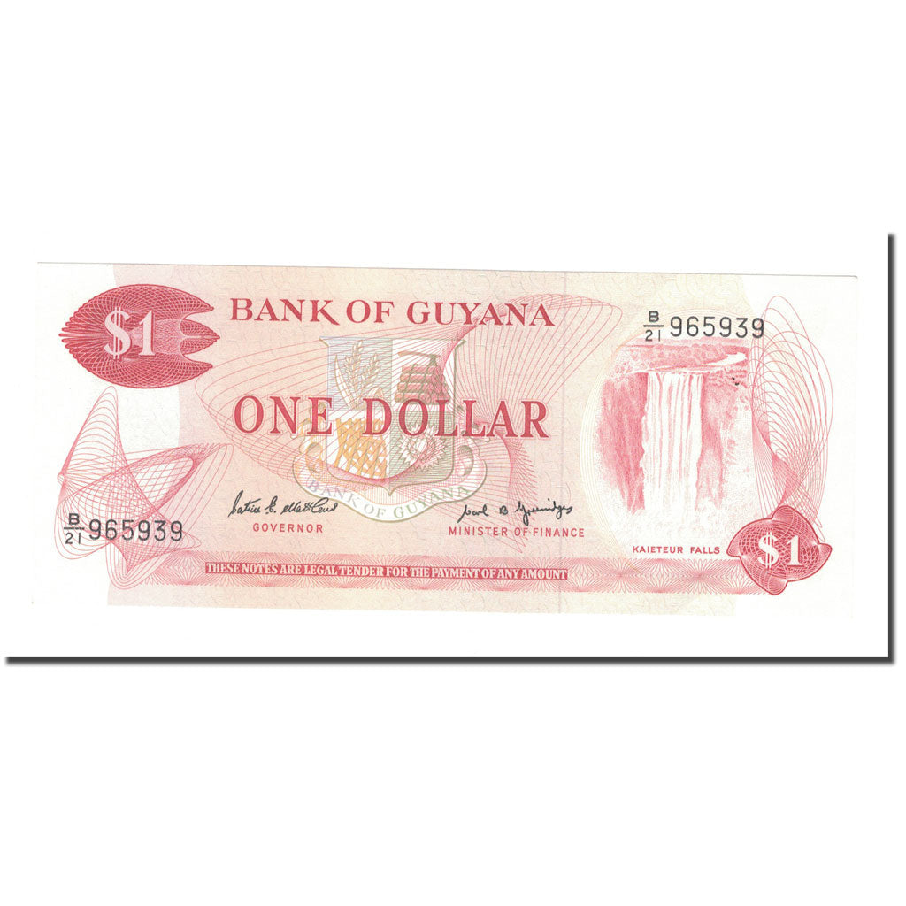 bancnota, 
  
  Guyana, 
  
  1 dolar