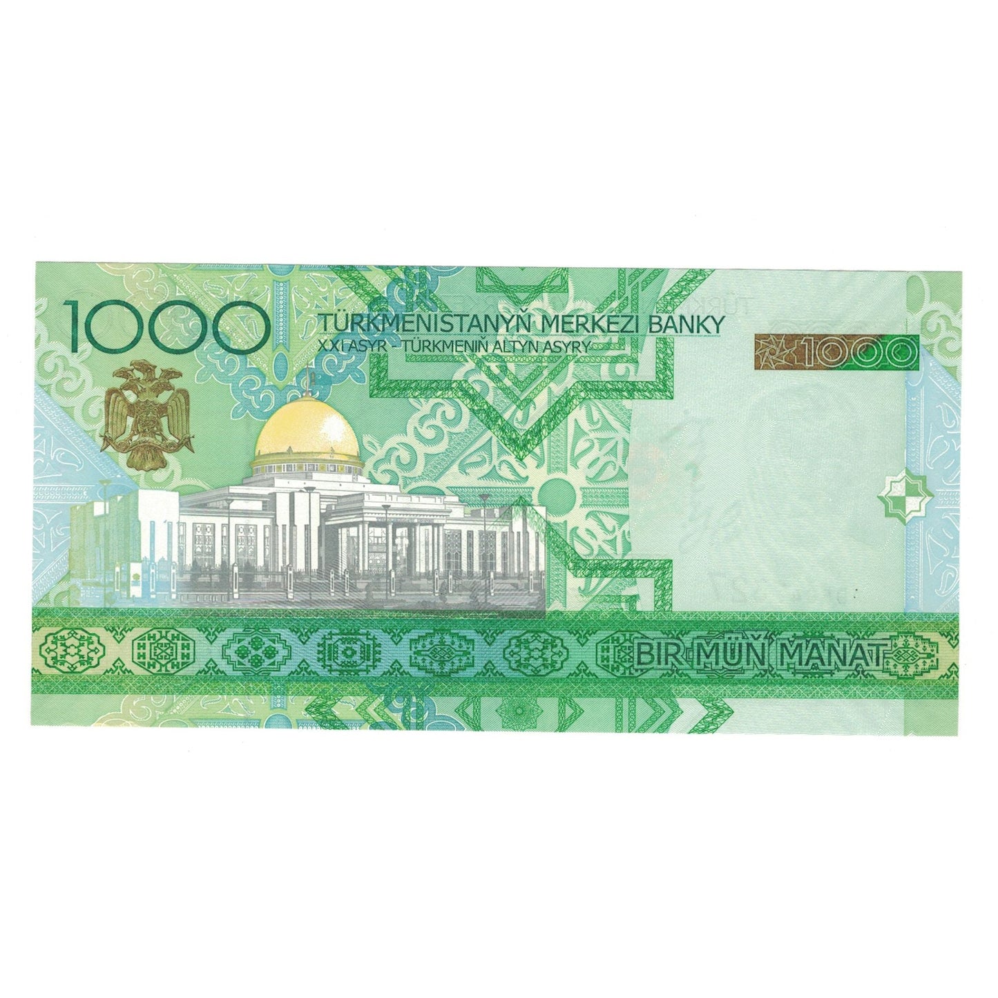 bancnota, 
  
  Turkmanistan, 
  
  1000 Manat