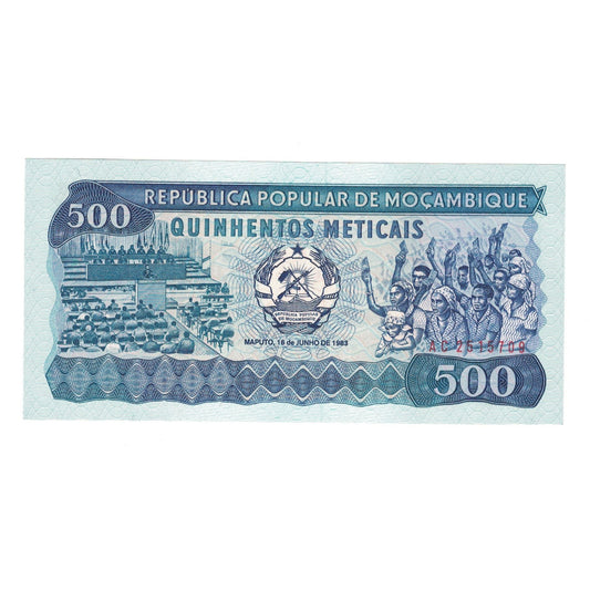 bancnota, 
  
  Mozambic, 
  
  500 Meticais