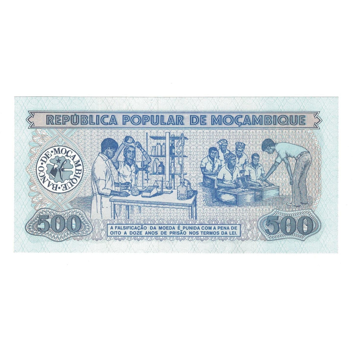 bancnota, 
  
  Mozambic, 
  
  500 Meticais