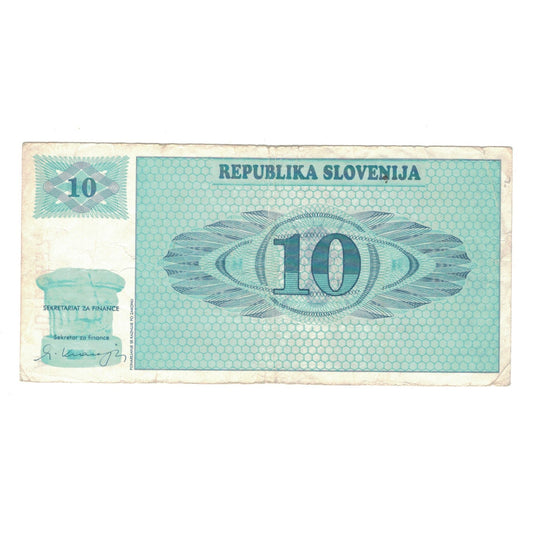 bancnota, 
  
  Slovenia, 
  
  10 (Tolarjev)