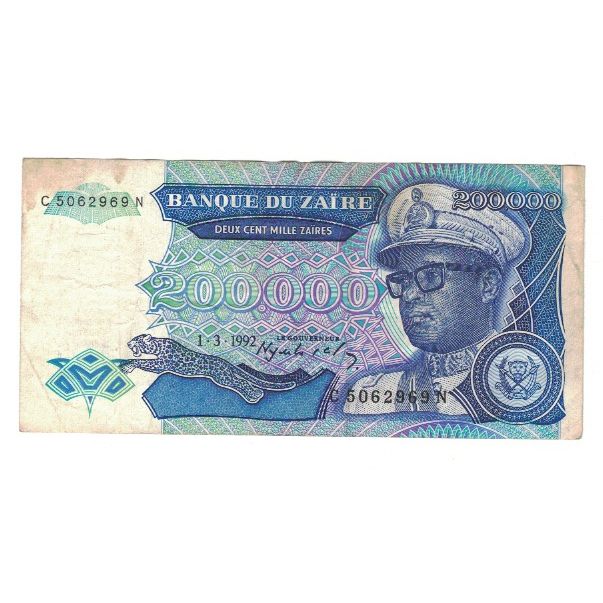 bancnota, 
  
  Zair, 
  
  200