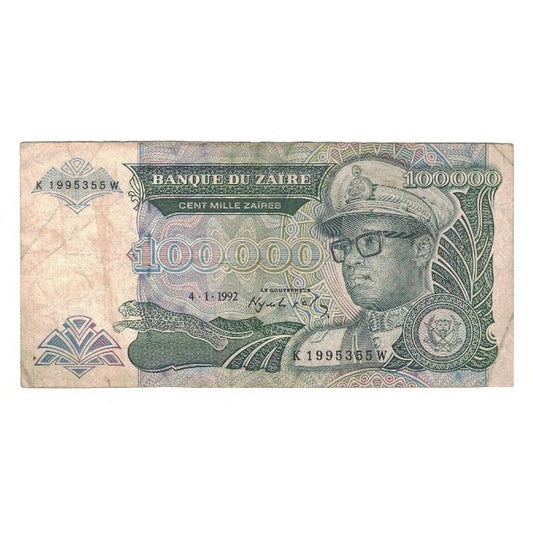 bancnota, 
  
  Zair, 
  
  100