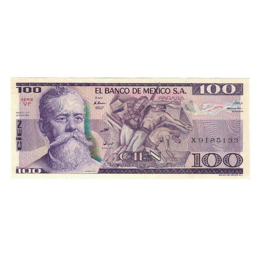 bancnota, 
  
  Mexic, 
  
  100 de pesos