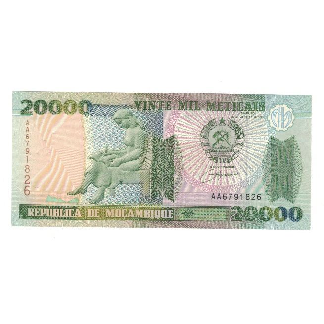 bancnota, 
  
  Mozambic, 
  
  20