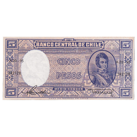 Chile, 
  
  5 pesos = 1/2 Condor, 
  
  KM:110