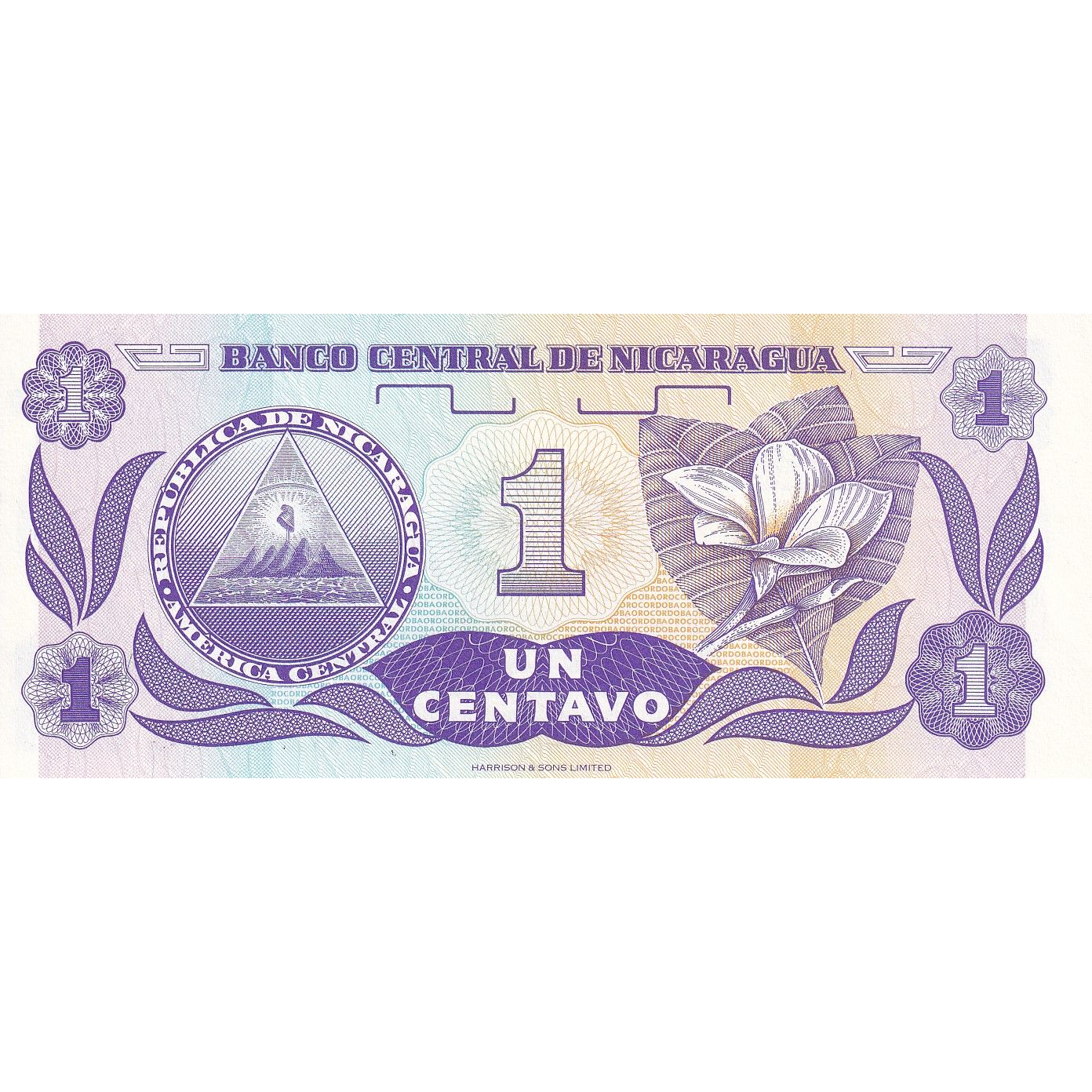 Nicaragua, 
  
  1 Centavo, 
  
  Nedatat (1991)