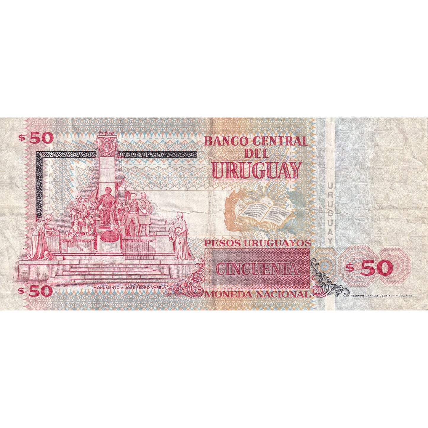 Uruguay, 
  
  50 de pesos uruguayos, 
  
  2008