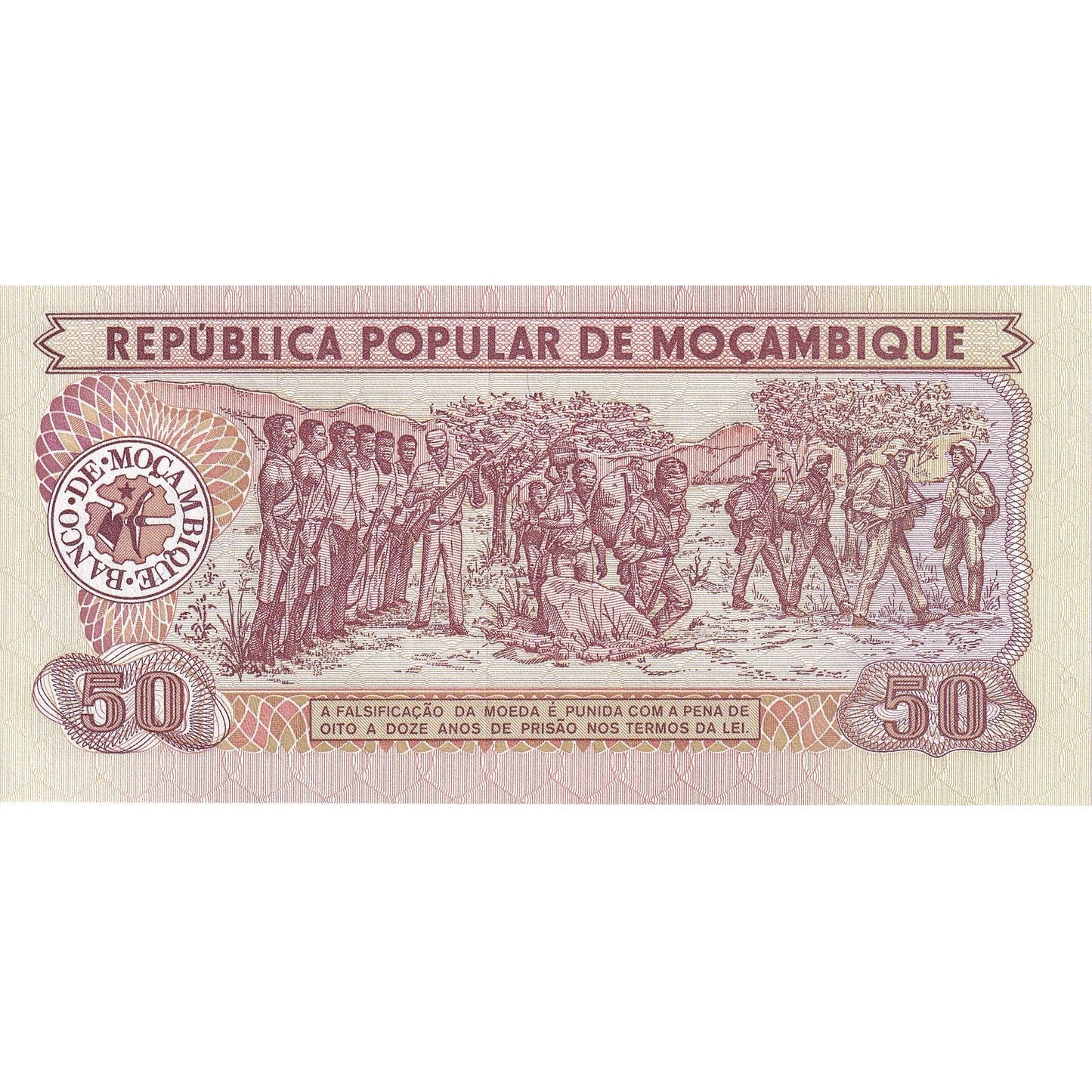 Mozambic, 
  
  50 Meticais, 
  
  1986