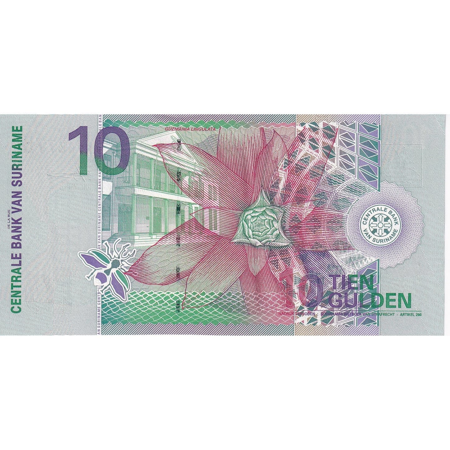 Surinam, 
  
  10 Gulden, 
  
  2000