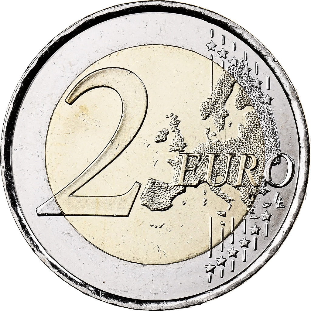 Spania, 
  
  2 euro, 
  
  Colorat