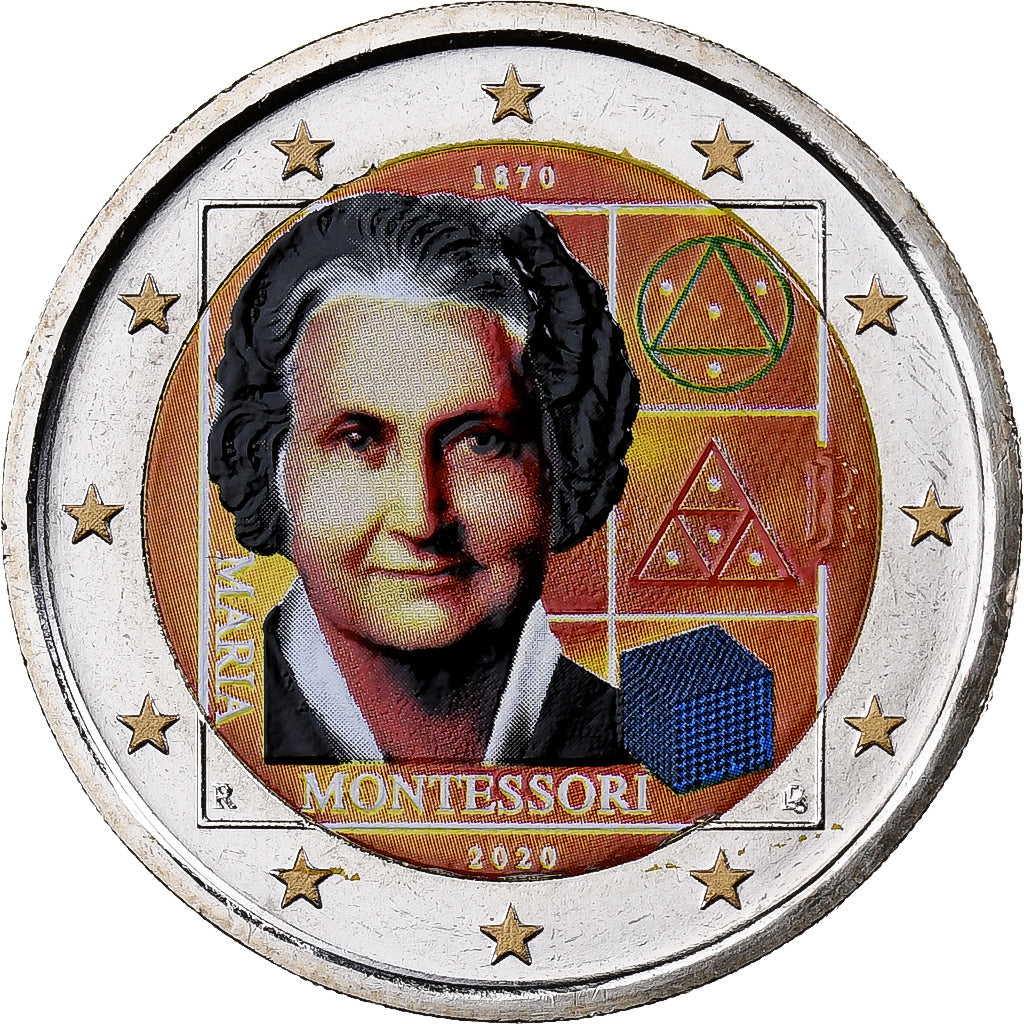 Italia, 
  
  2 euro, 
  
  Montessori