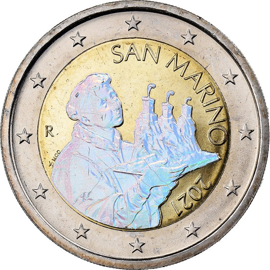 San Marino, 
  
  2 euro, 
  
  Colorat