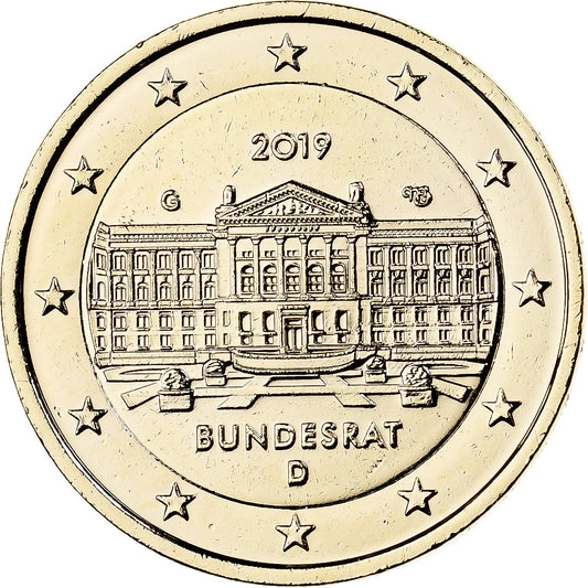 Germania, 
  
  2 euro, 
  
  Monede fantezie .Dorée