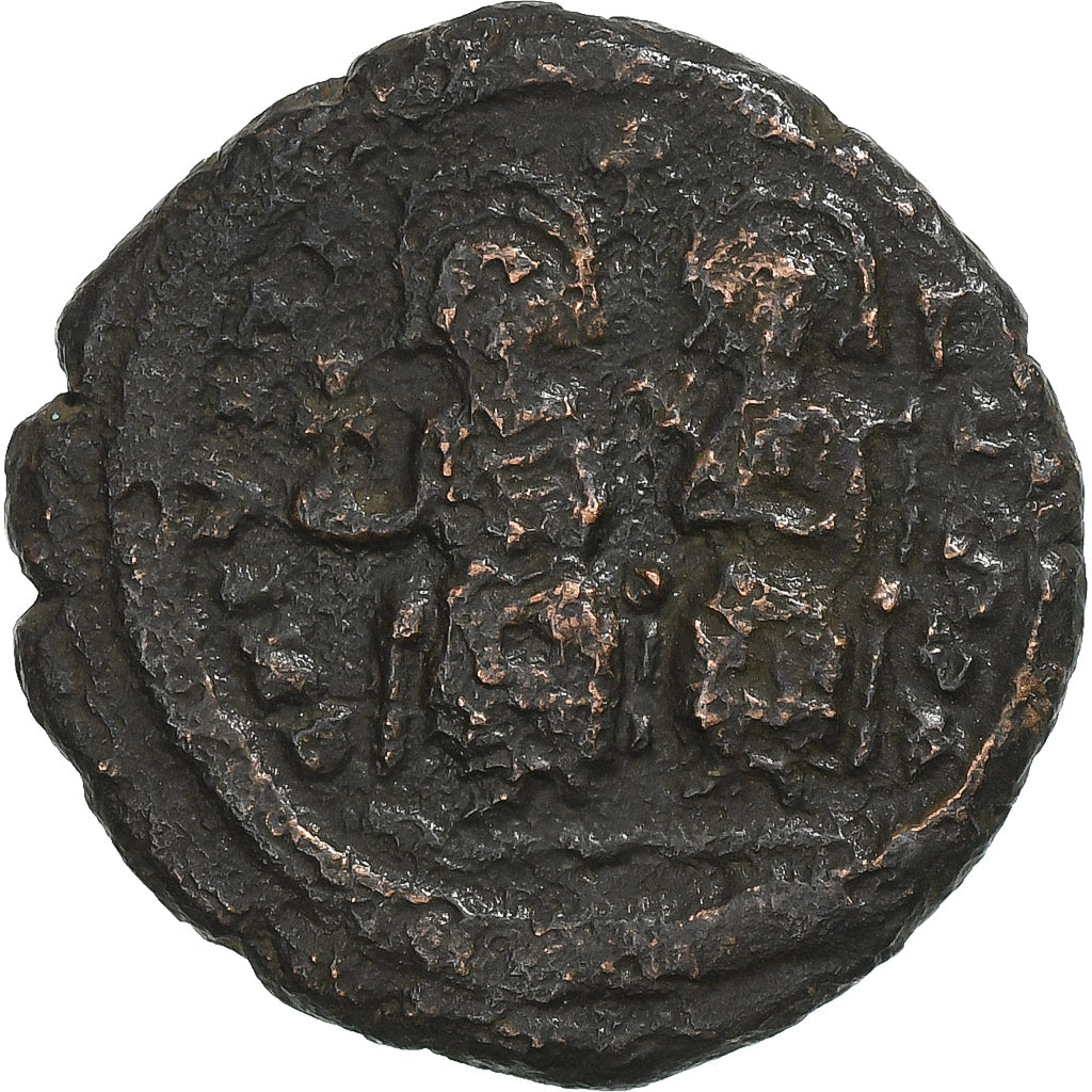 Iustin al II-lea și Sofia, 
  
  Jumătate Follis, 
  
  573-574