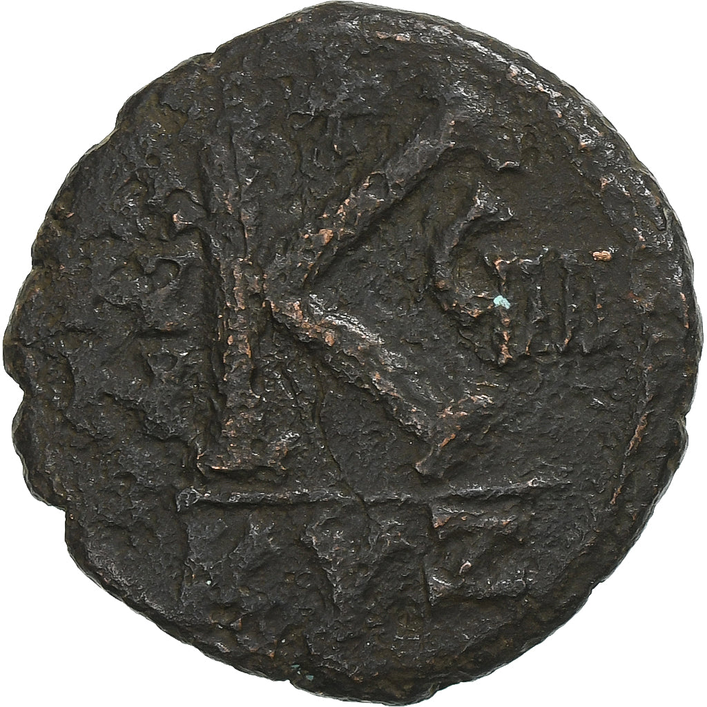 Iustin al II-lea și Sofia, 
  
  Jumătate Follis, 
  
  573-574