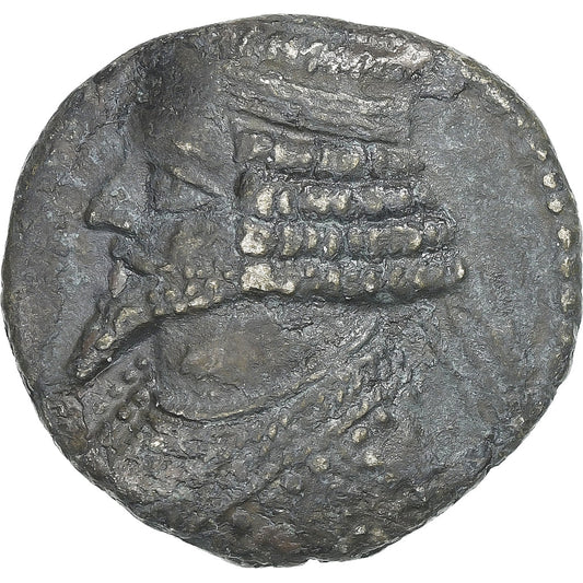 Phraates IV, 
  
  tetradrahma, 
  
  ca. 27 î.Hr