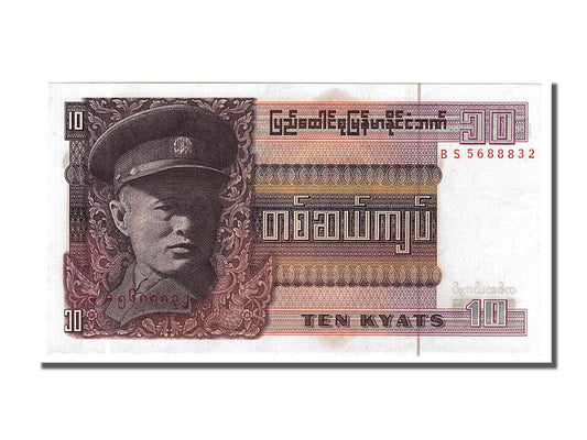 bancnota, 
  
  Birmania, 
  
  10 Kyats