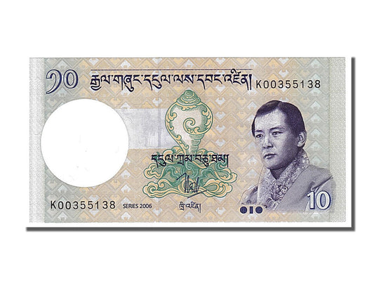 bancnota, 
  
  Bhutan, 
  
  10 Ngultrum