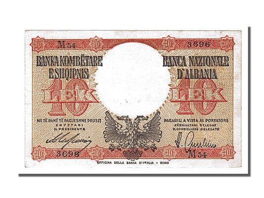 bancnota, 
  
  Albania, 
  
  10 Lek