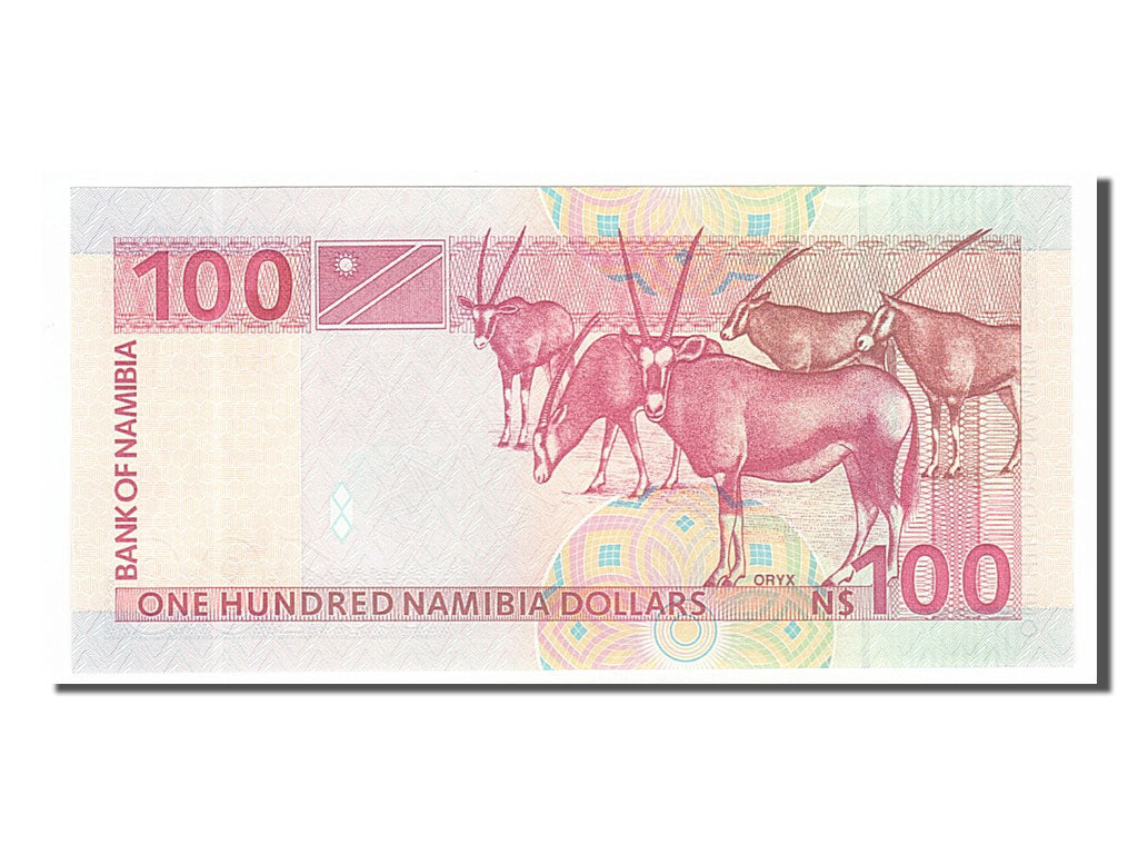 bancnota, 
  
  Namibia, 
  
  100 de dolari namibieni