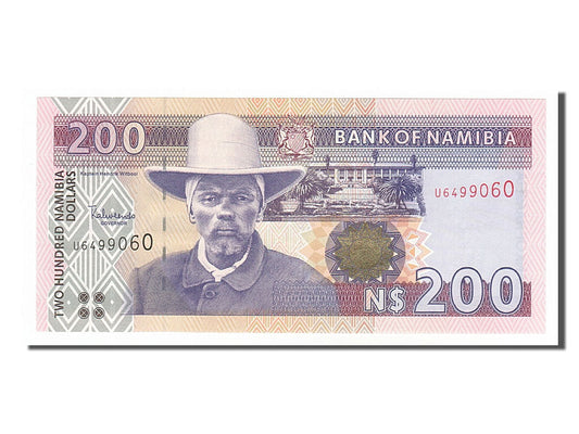 bancnota, 
  
  Namibia, 
  
  200 de dolari namibieni