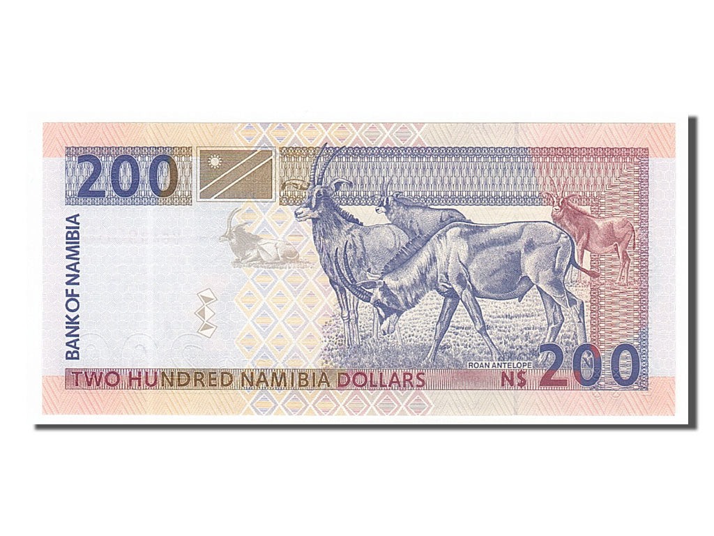 bancnota, 
  
  Namibia, 
  
  200 de dolari namibieni