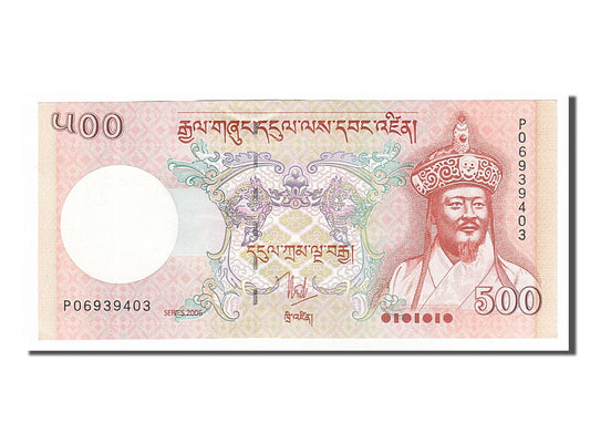 bancnota, 
  
  Bhutan, 
  
  500 Ngultrum