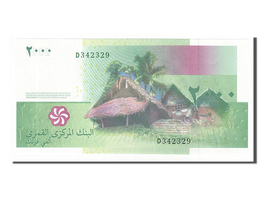 bancnota, 
  
  Comore, 
  
  2000 de franci