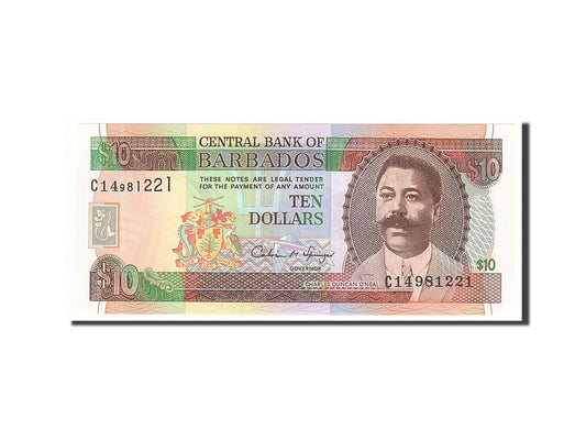 bancnota, 
  
  Barbados, 
  
  10 dolari