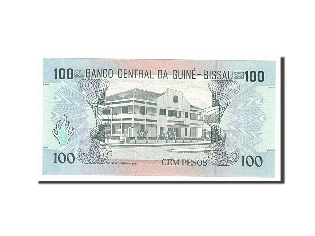 bancnota, 
  
  Guineea-Bissau, 
  
  100 de pesos